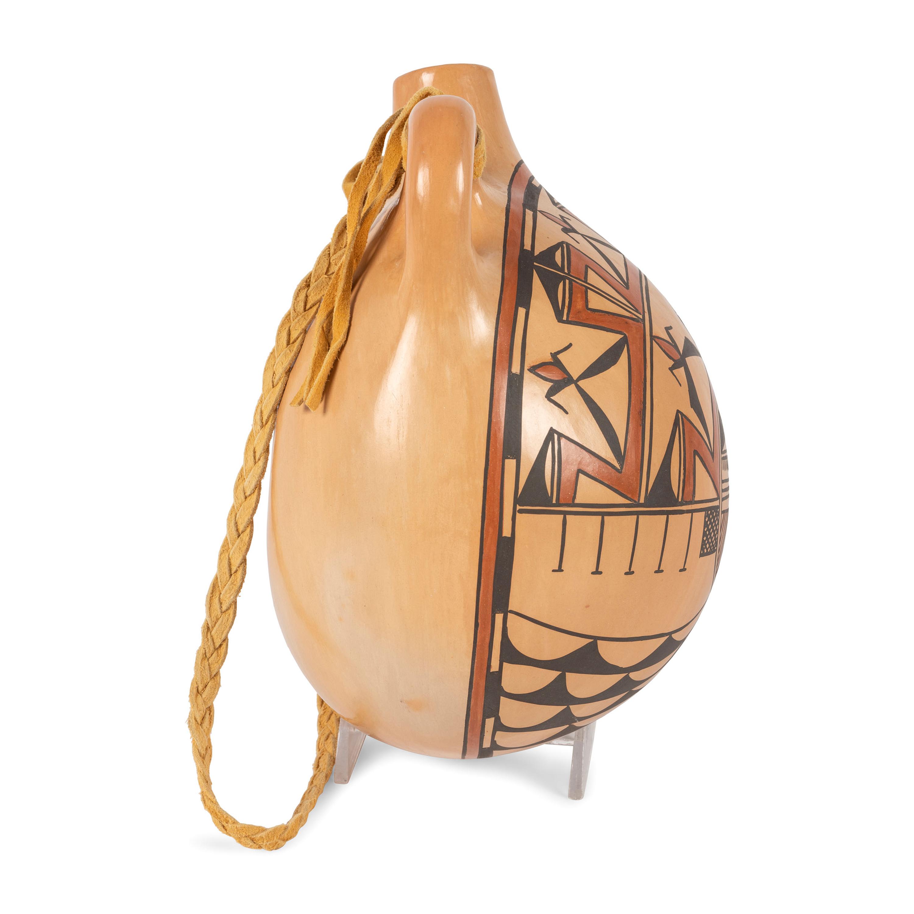 Polychrome Pottery Jar and Canteen