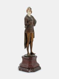 Figural Sculpture of a Man in Renaissance Costume