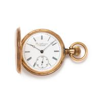 BOREL & COURVOISIER, 14K YELLOW GOLD HUNTER CASE POCKET WATCH