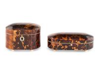 Two Regency Tortoise Shell Boxes