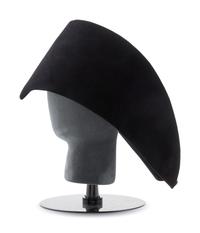 Two Pierre Cardin Black Felt Hats, 1960-70s