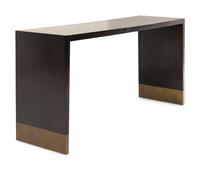 A Custom Mahogany and Brass Console Table