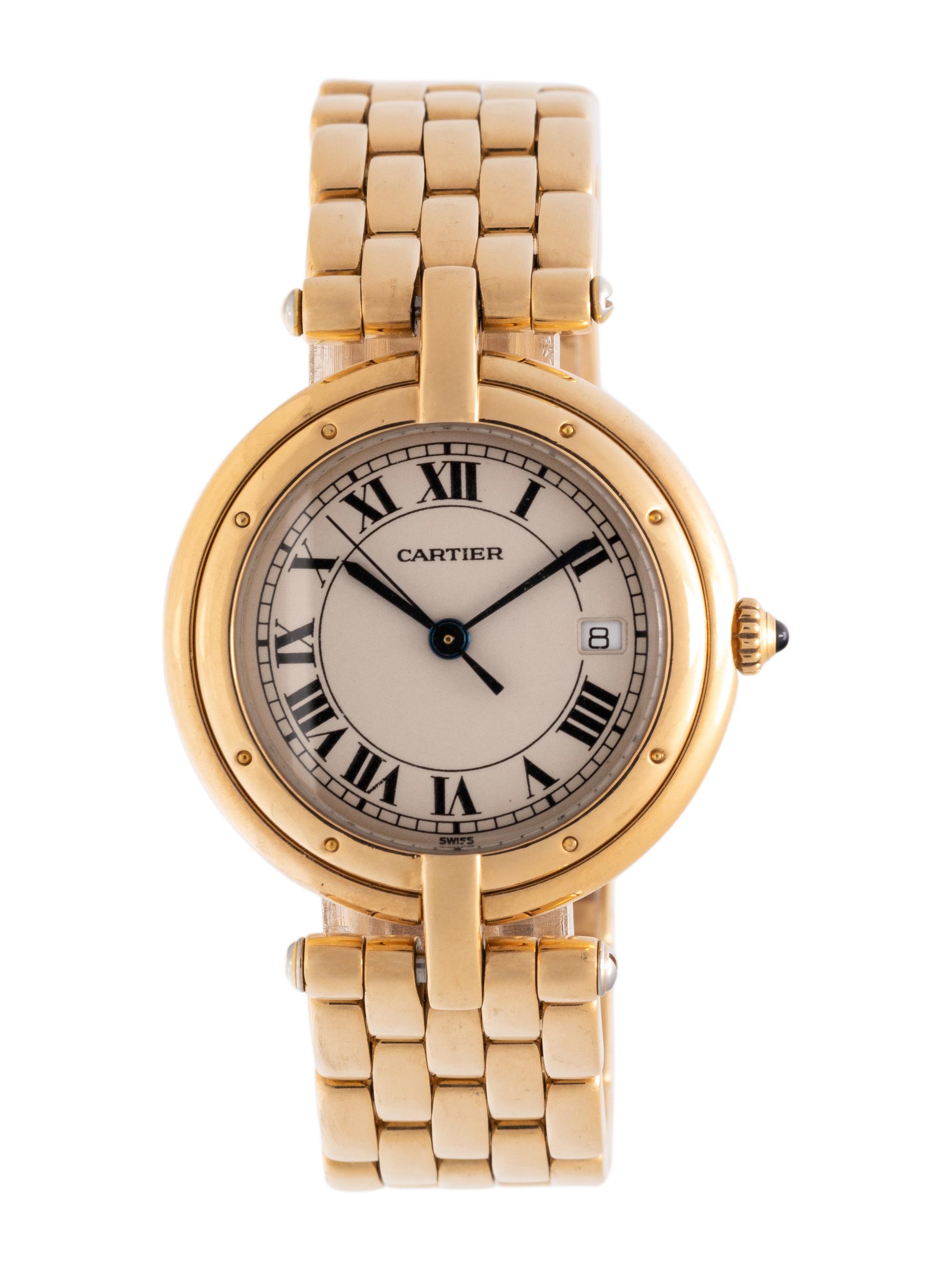 CARTIER, 18K YELLOW GOLD 'VENDÔME' WRISTWATCH