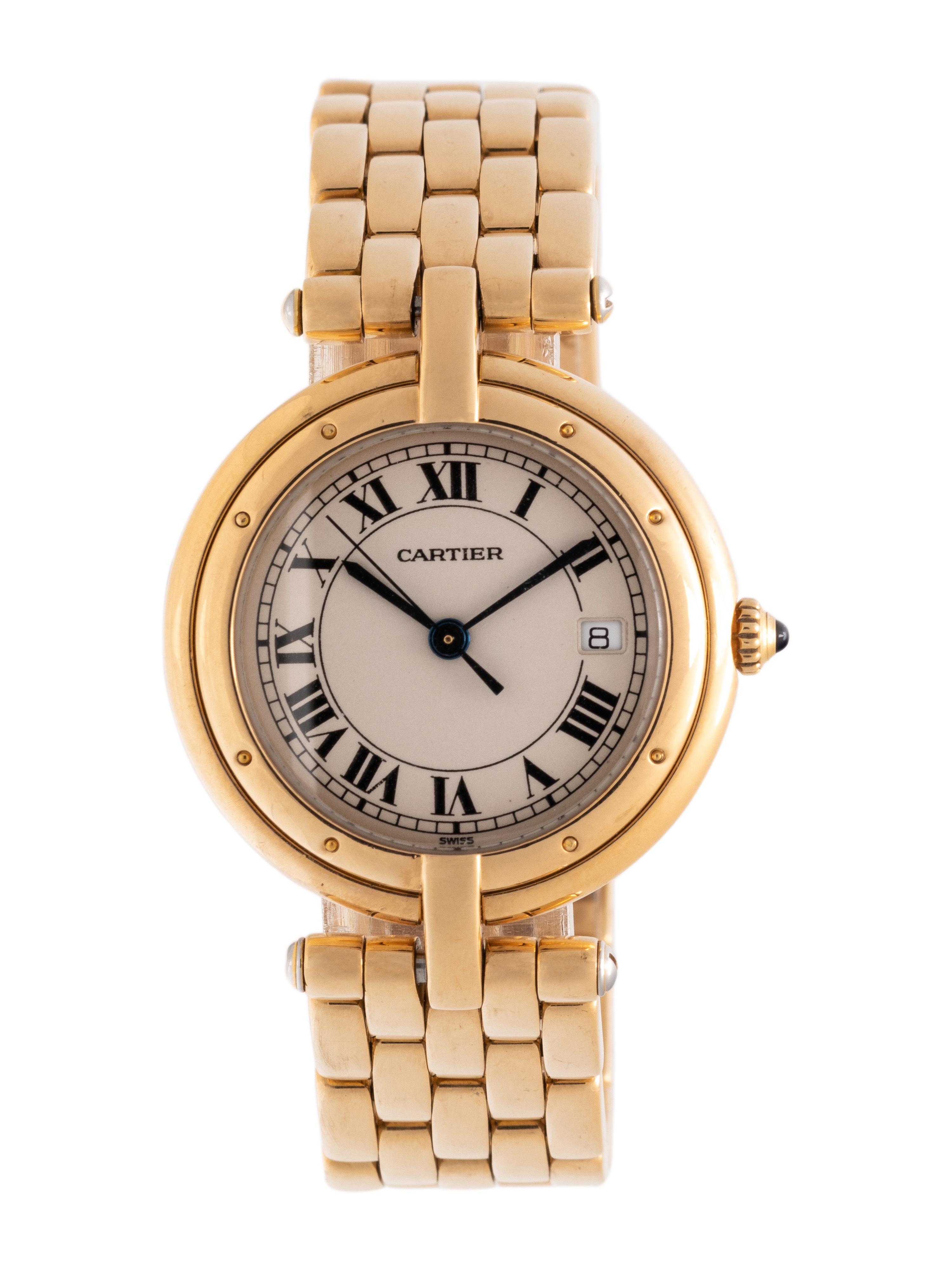 CARTIER, 18K YELLOW GOLD 'VENDÔME' WRISTWATCH