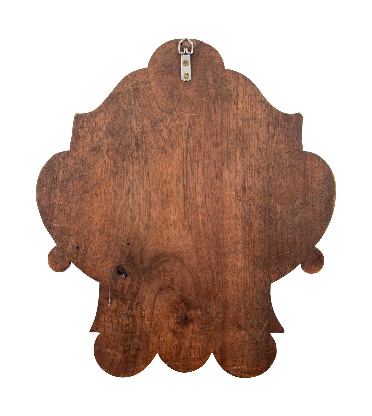 An Italian Carved Walnut Wall Pocket