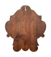 An Italian Carved Walnut Wall Pocket
