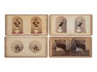 [EARLY PHOTOGRAPHY]. SOULE, John P. (1828-1904), photographer. 16 stereoviews of cats from the "Kittens" and "Kitty" series. Boston, MA: 1871.