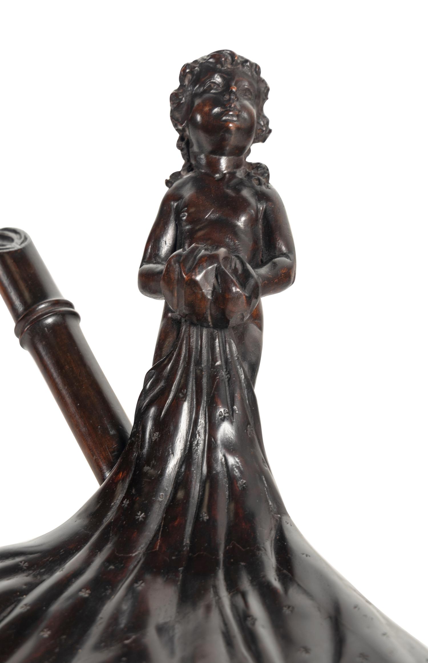 A Venetian Carved Walnut 'Fantasy' Ink Stand, Writing Desk and Bench