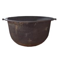 A Cast Iron Cauldron 35.5" W x 32" D x 17.5" H — United States, Circa 1900