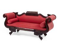 A Classical Carved Mahogany Sofa