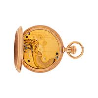 WALTHAM, 14K YELLOW GOLD HUNTER CASE POCKET WATCH