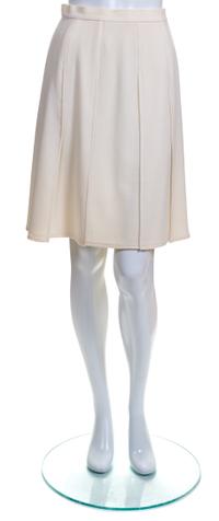 A Chanel Cream Pleated Skirt,