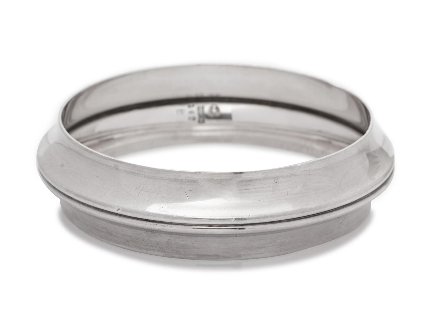 A Modernist Sterling Silver Bangle Bracelet, Nanna Ditzel for Georg Jensen,