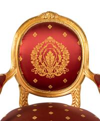 A Louis XVI Style Giltwood Four-Piece Salon Suite