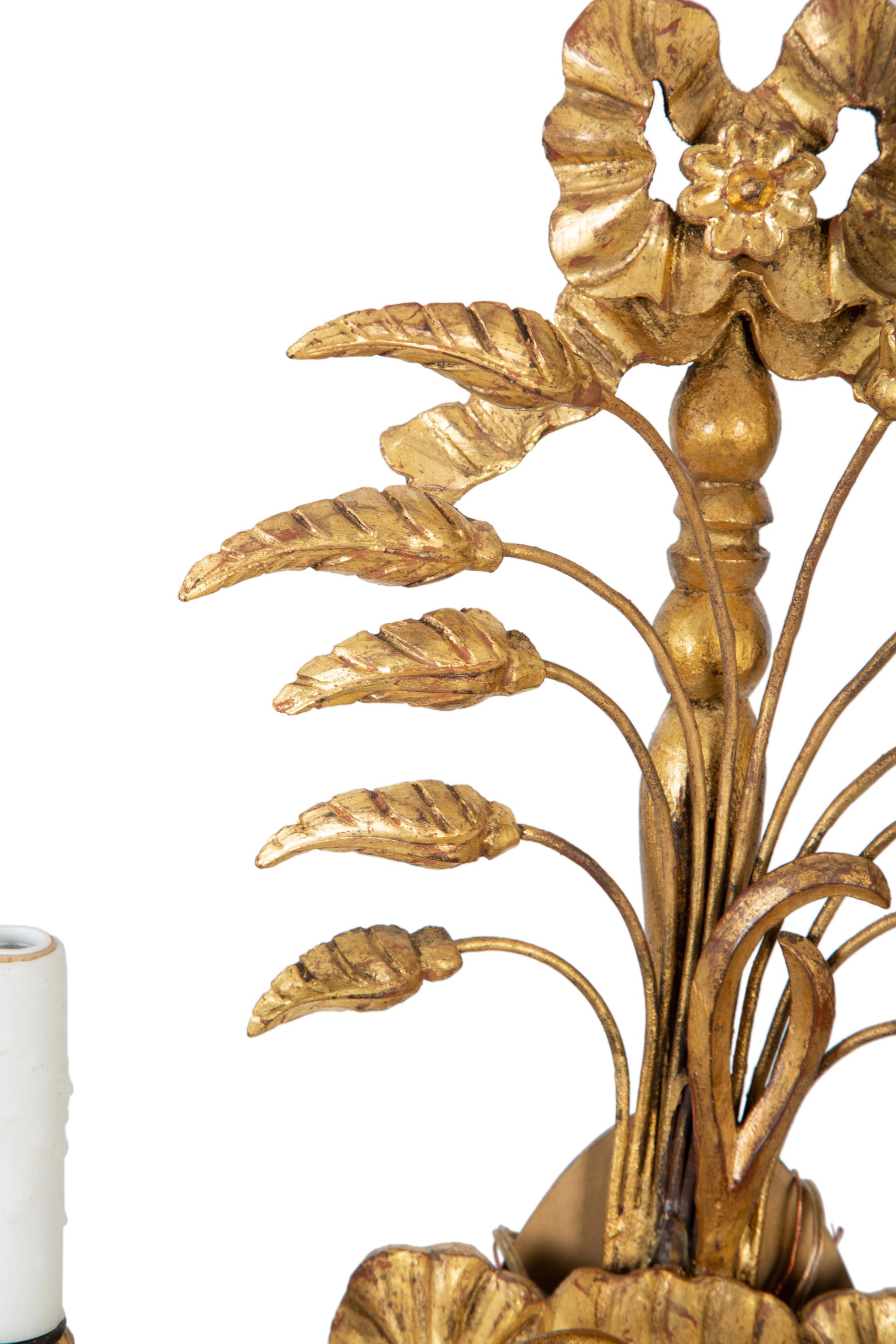A Pair of Regency Giltwood Two-Light Sconces — 20TH CENTURY