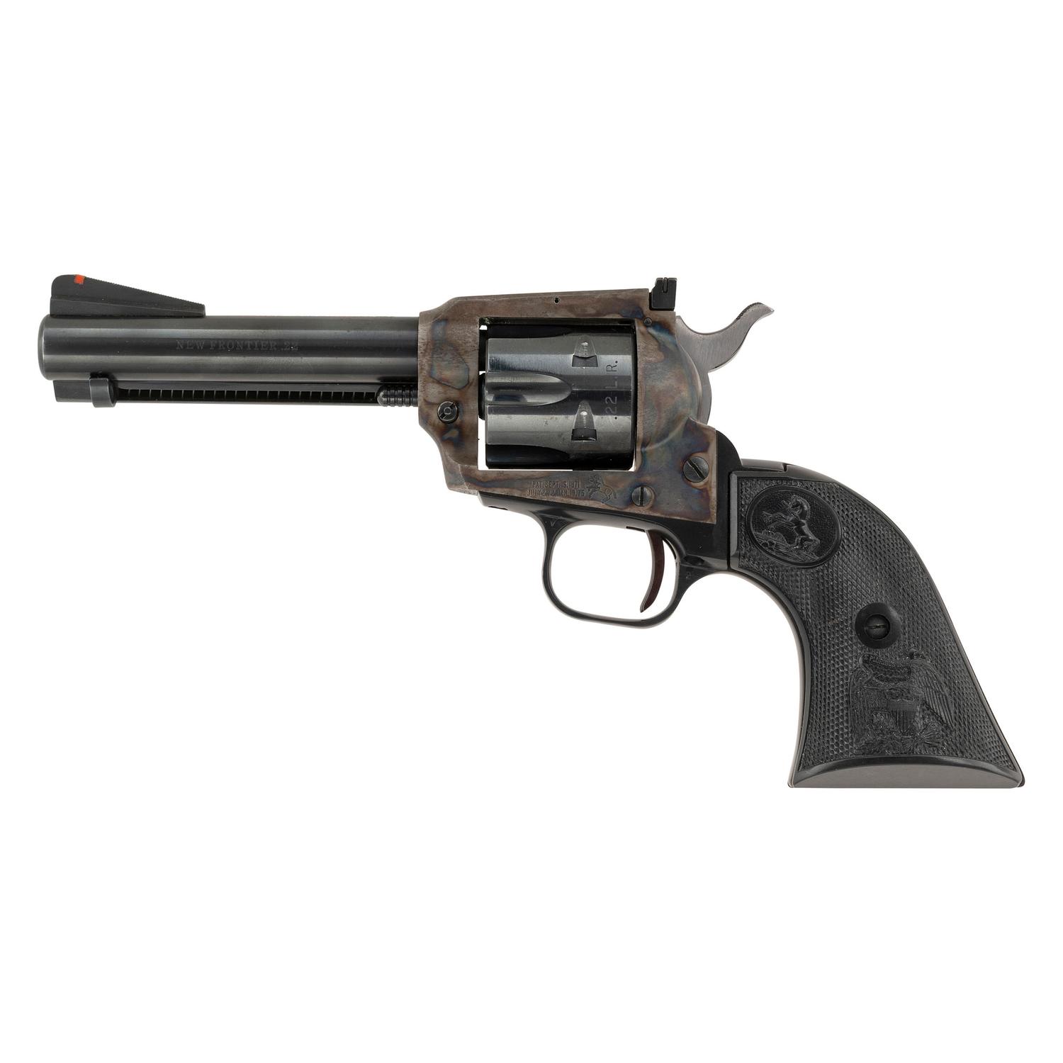**Colt New Frontier 4.4" Blued Revolver with Extra Custom Grips