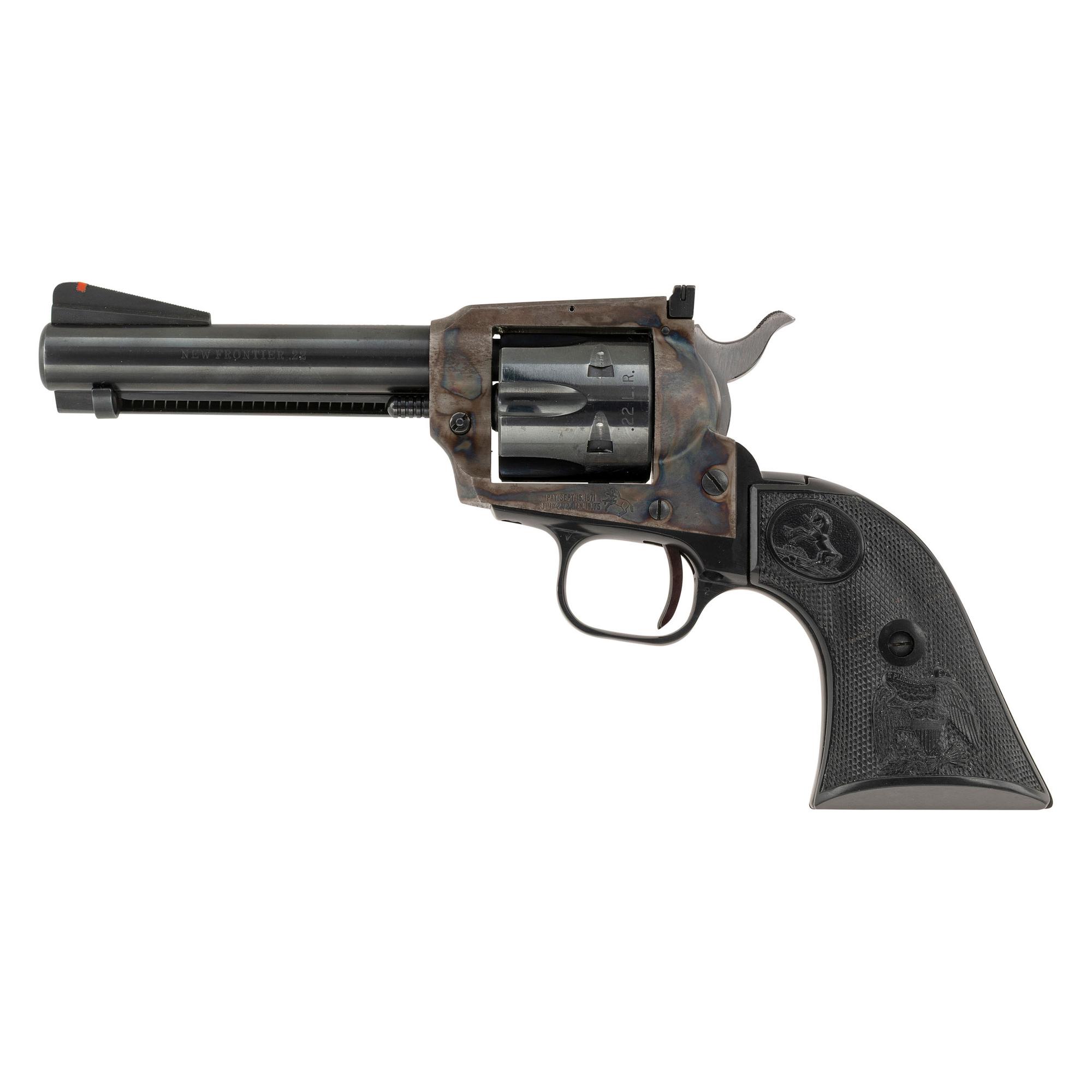 **Colt New Frontier 4.4" Blued Revolver with Extra Custom Grips