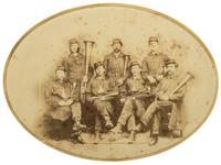 [CIVIL WAR]. Oversize albumen photograph of a Civil War brass band.
