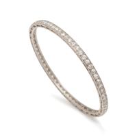 ART DECO, PLATINUM AND DIAMOND BANGLE BRACELET