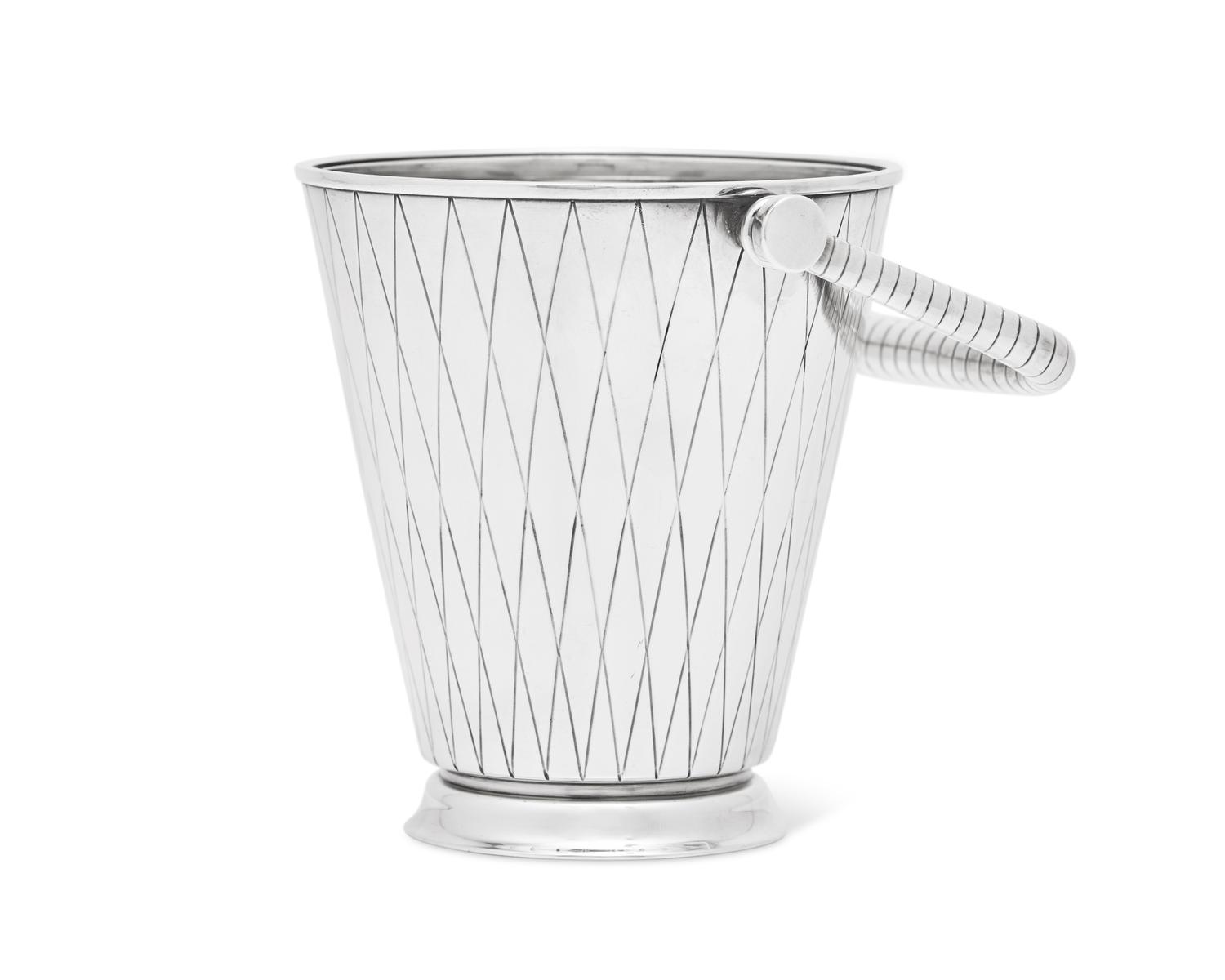 A Sigvard Bernadotte Designed Georg Jensen Silver Ice Bucket