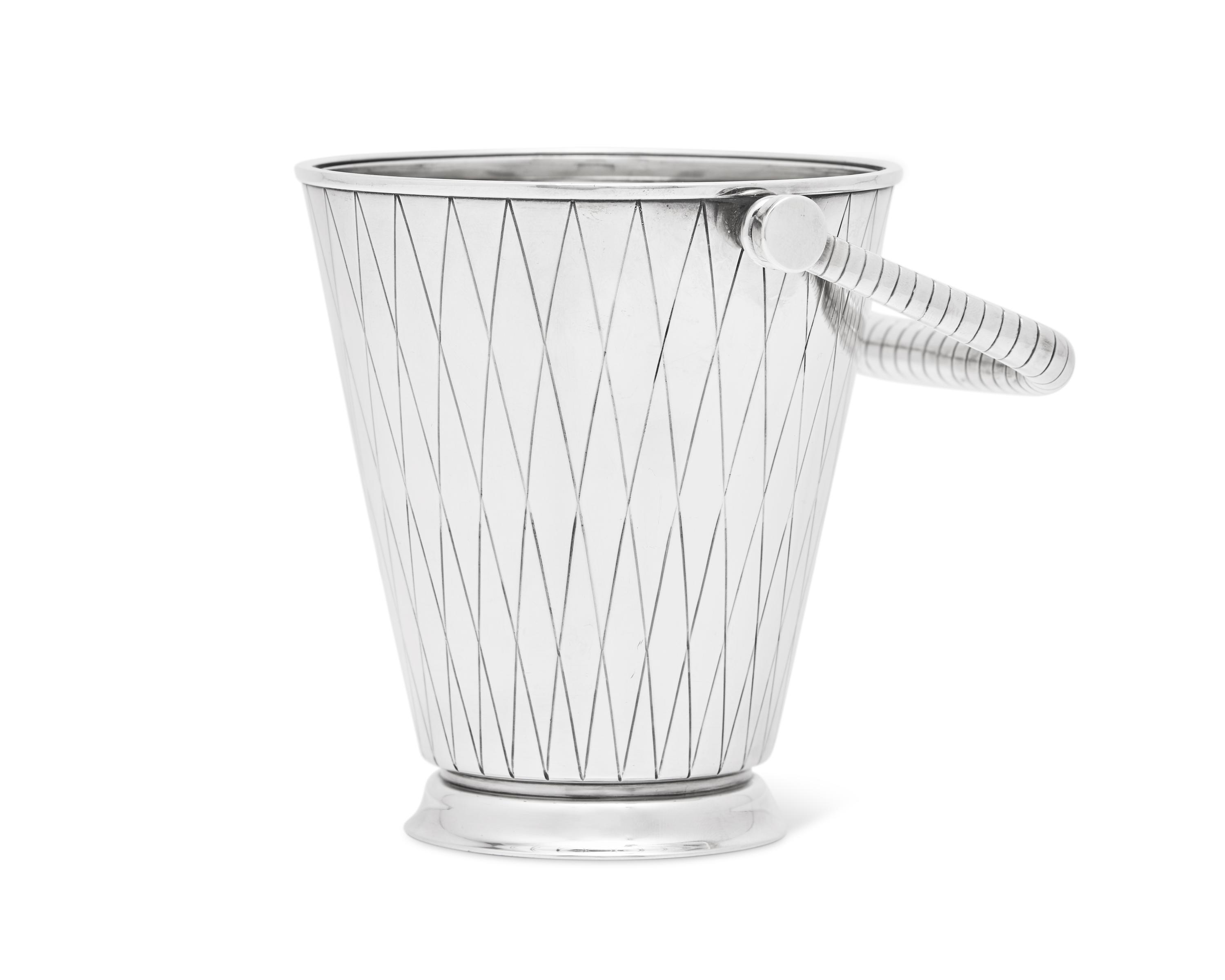 A Sigvard Bernadotte Designed Georg Jensen Silver Ice Bucket