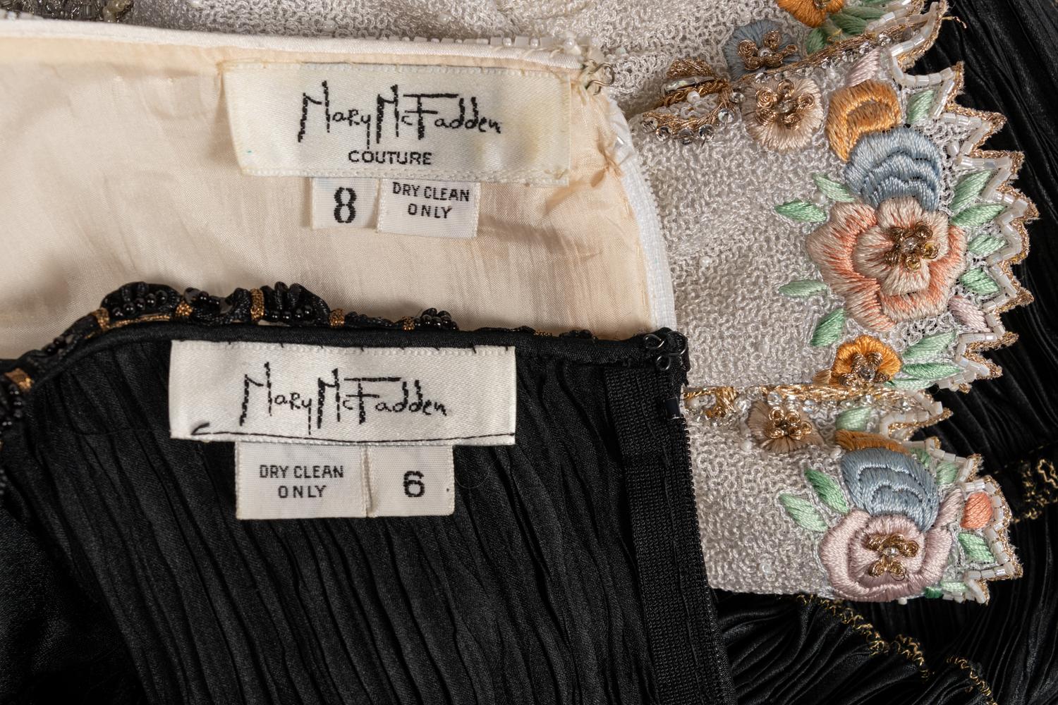 Two Mary McFadden Gowns, 1980s