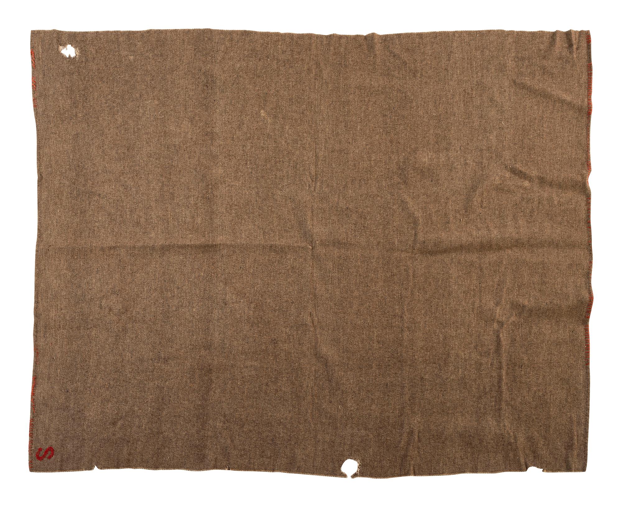 [CIVIL WAR]. Blanket attributed to having been used by 2nd Lieutenant H.B. Sanford, Company G, 92nd New York Infantry.