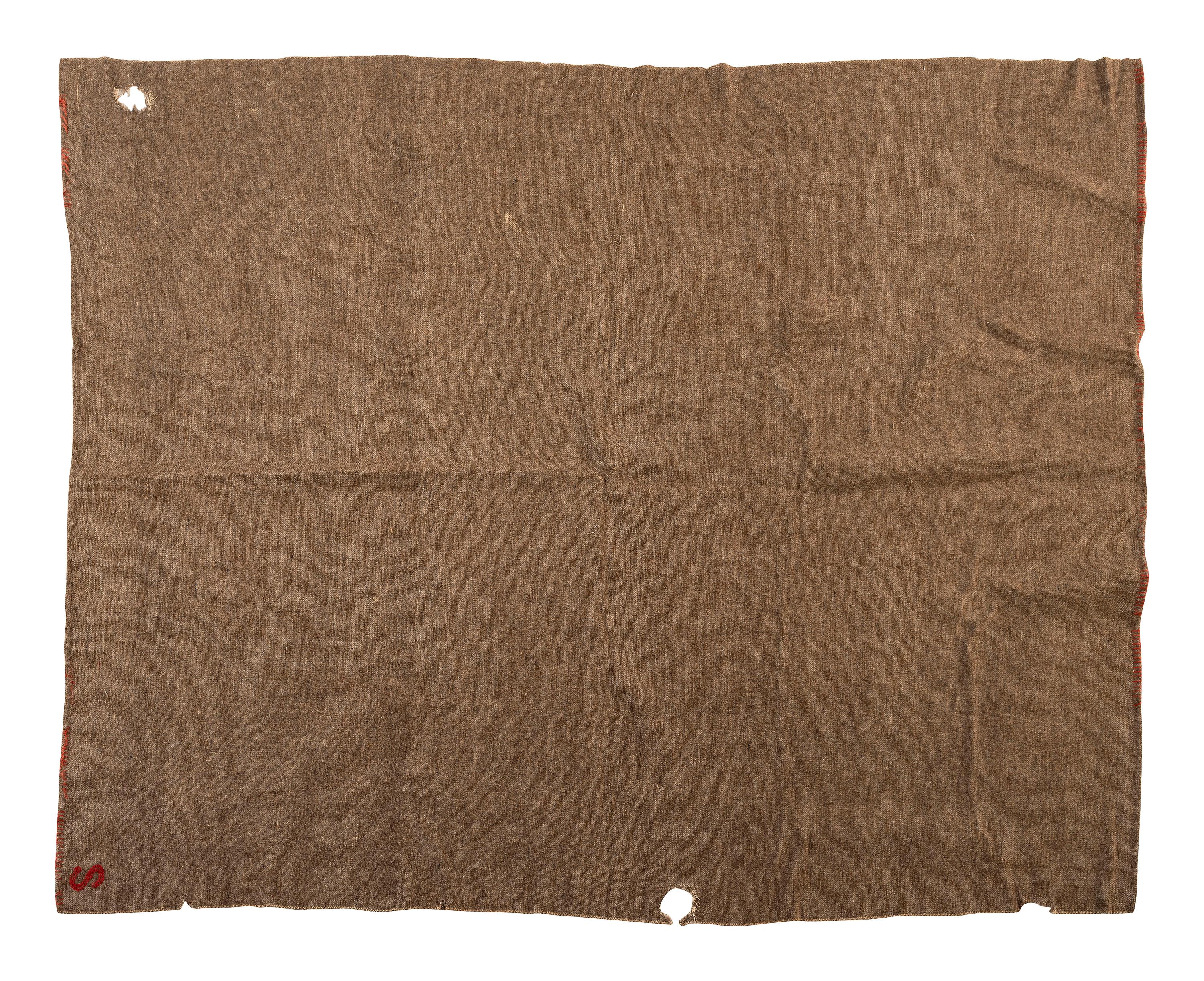 [CIVIL WAR]. Blanket attributed to having been used by 2nd Lieutenant H.B. Sanford, Company G, 92nd New York Infantry.