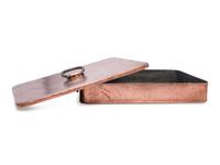 An American Copper Roasting Pan with Cover