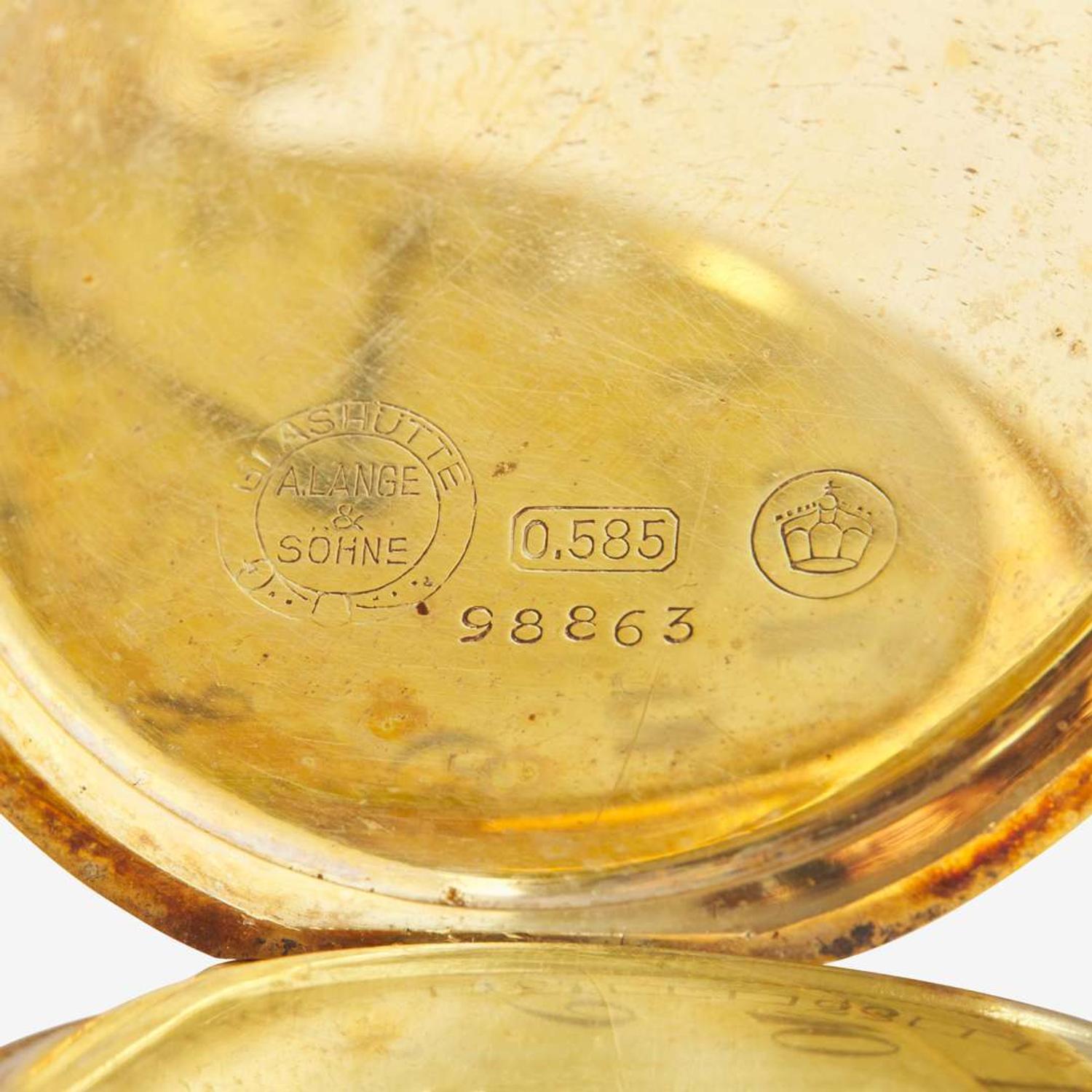 A 14K Yellow Gold A. Lange & Sohne Glashutte Pocket Watch c.1870s