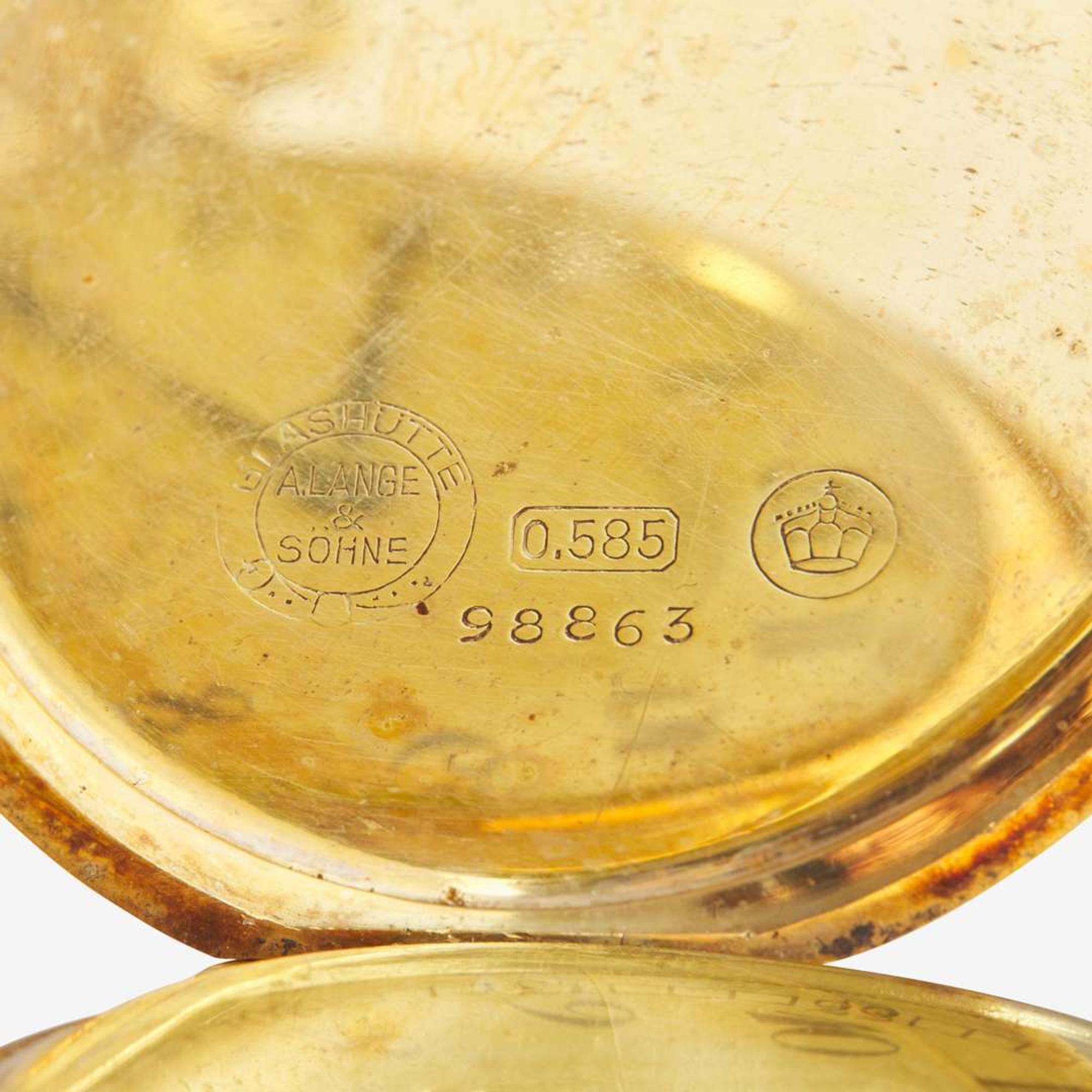 A 14K Yellow Gold A. Lange & Sohne Glashutte Pocket Watch c.1870s