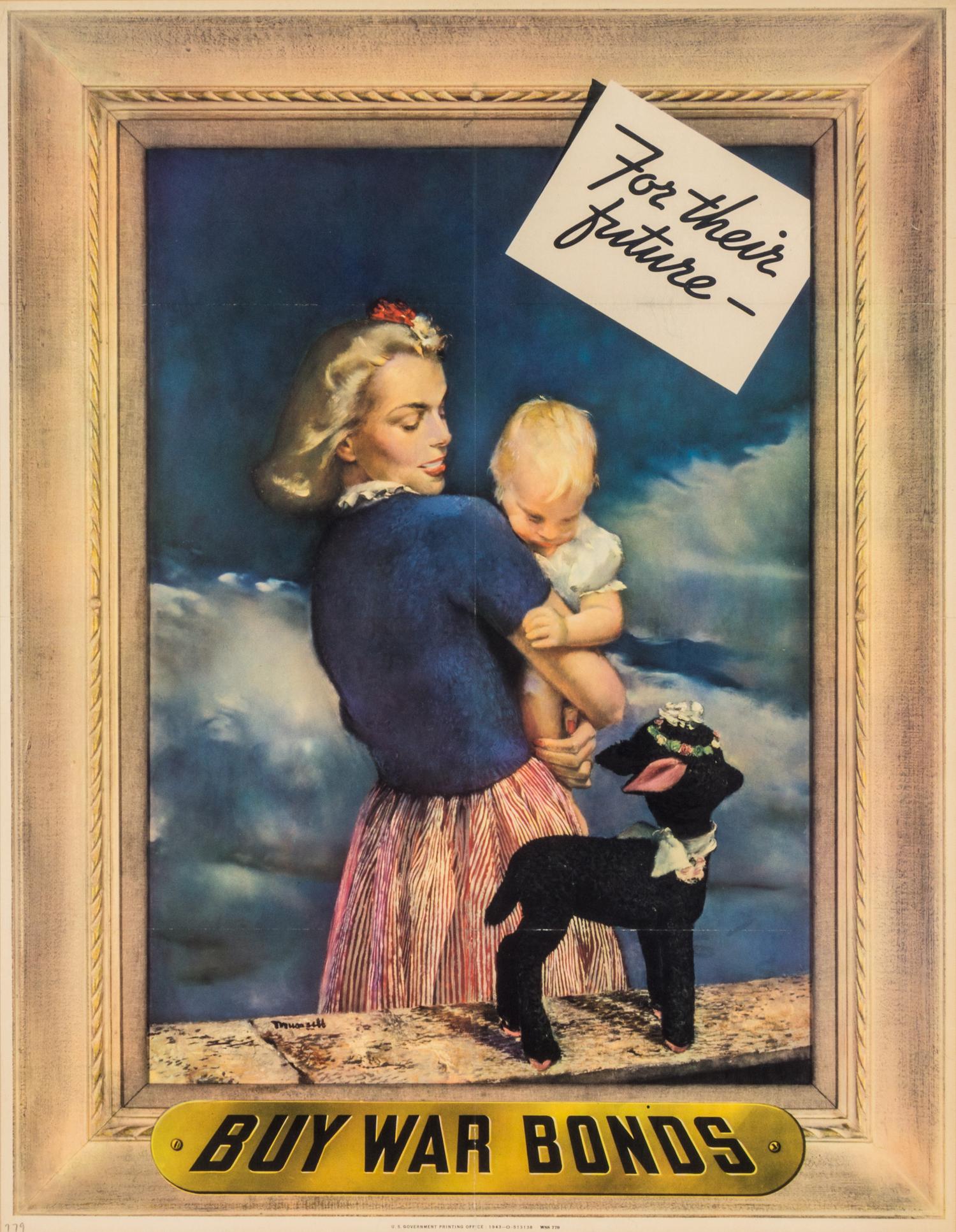 (WWII POSTERS) Four WWII propaganda posters.