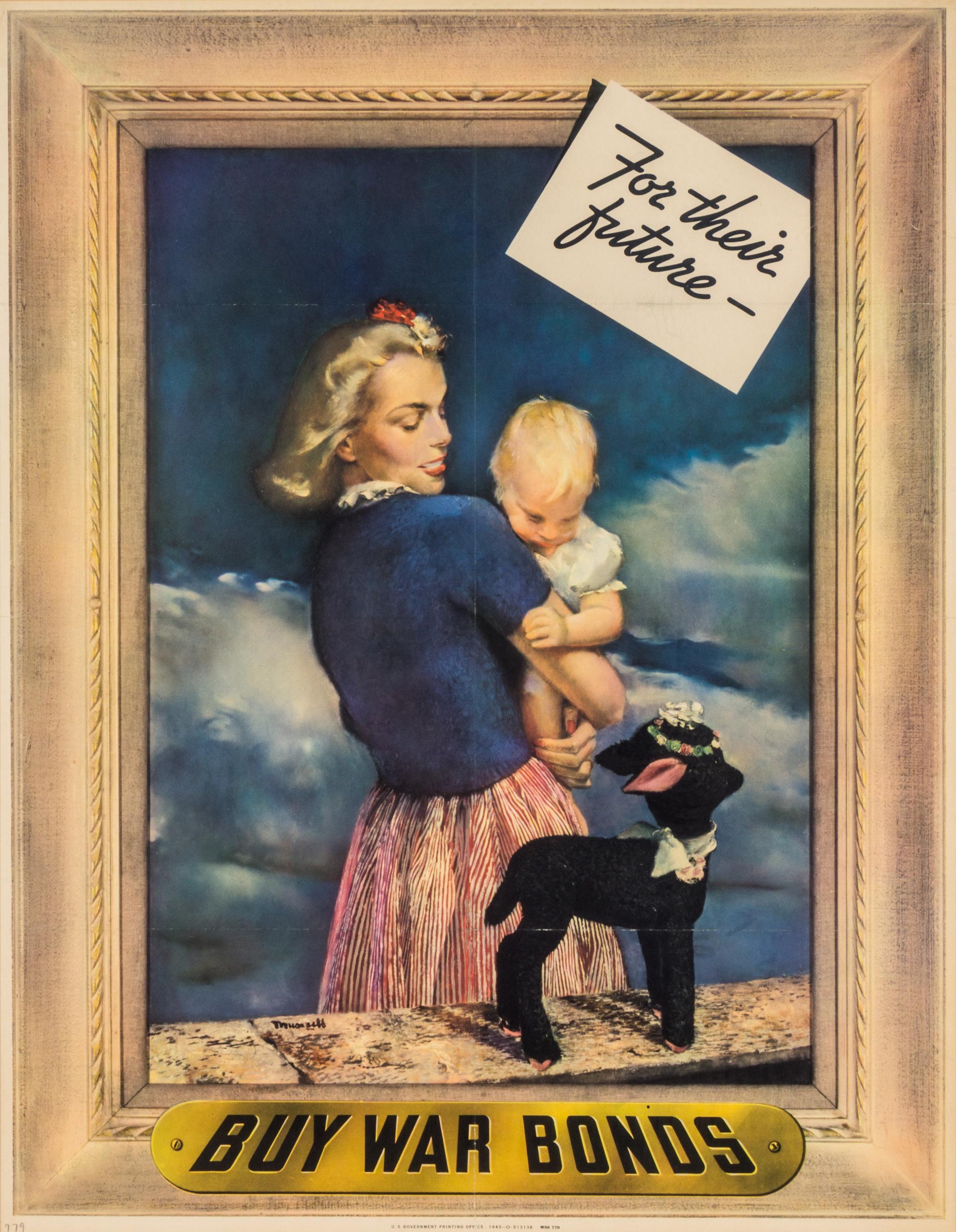 (WWII POSTERS) Four WWII propaganda posters.