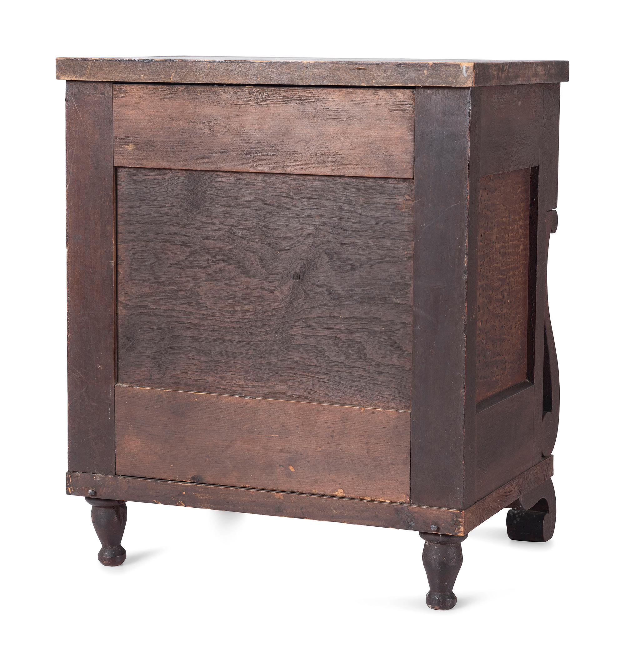 A Classical Veneered Walnut Diminutive Chest of Drawers