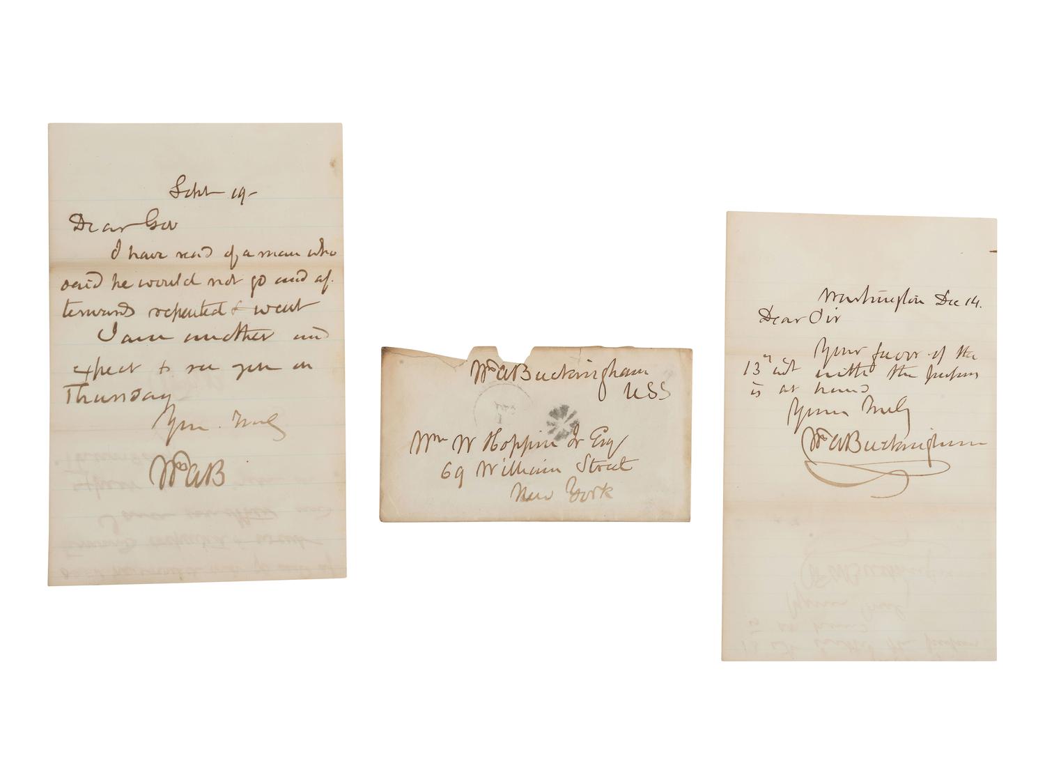 [AUTOGRAPHS]. Signatures of 19th-century American military and political figures.