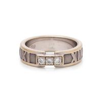 TIFFANY & CO., WHITE GOLD AND DIAMOND 'ATLAS' RING