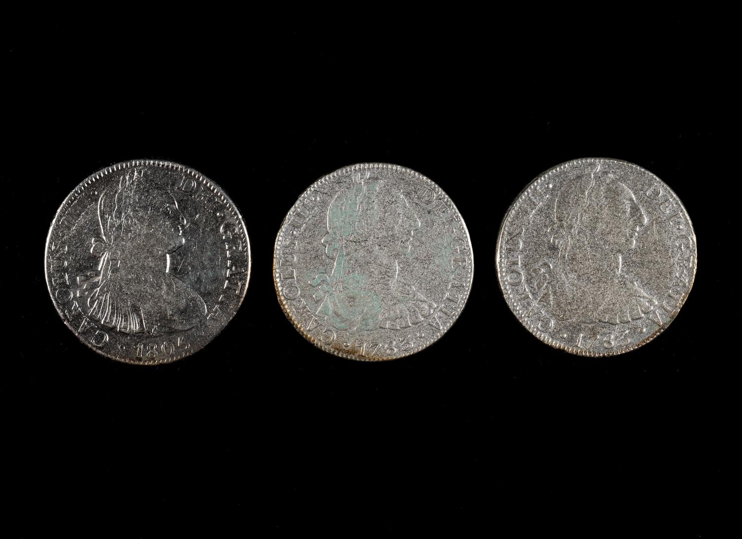 [SPAIN] Three Charles IV 8-Reales Silver Coins