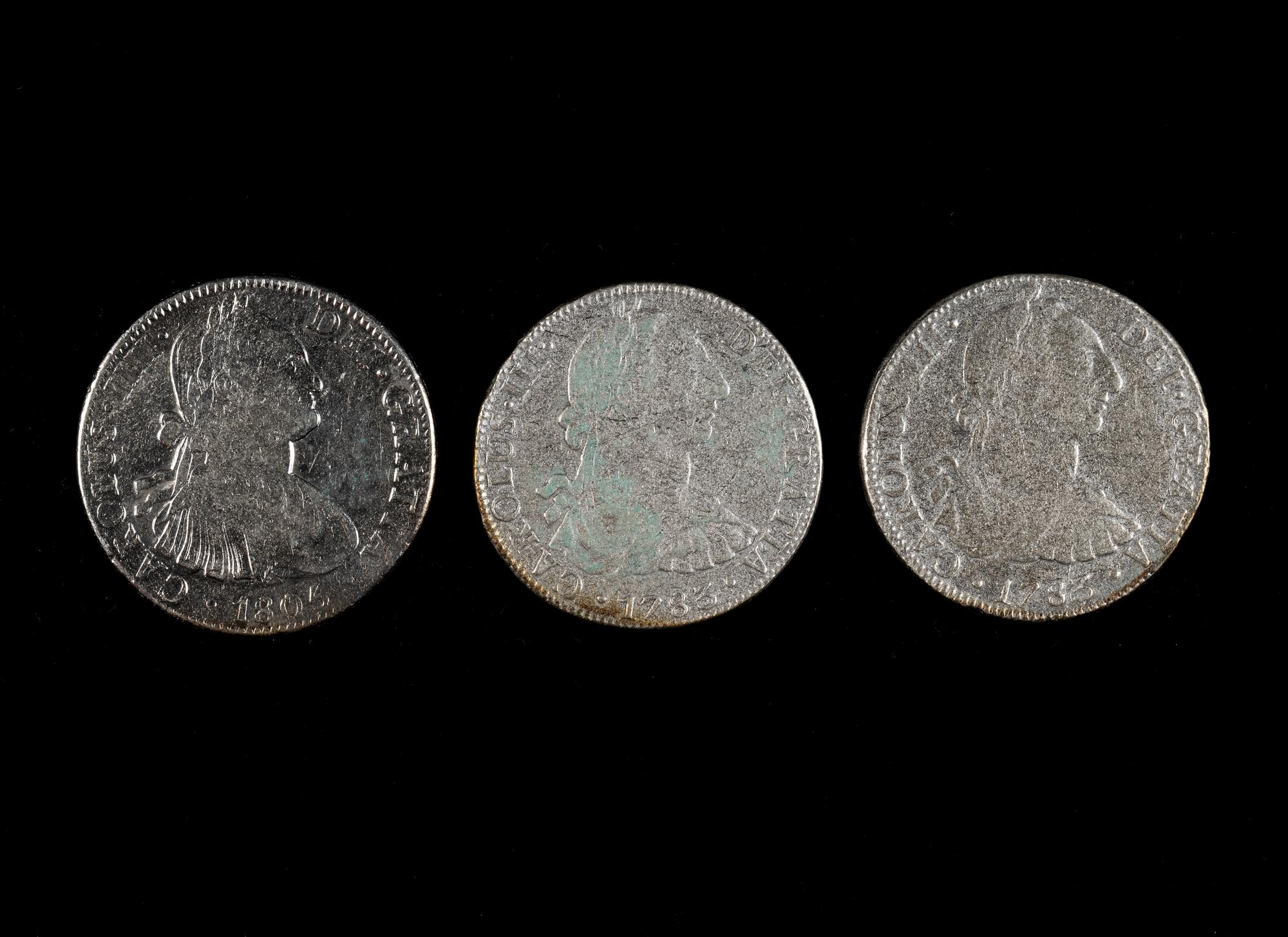 [SPAIN] Three Charles IV 8-Reales Silver Coins