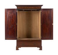 A George III Style Mahogany Linen Press