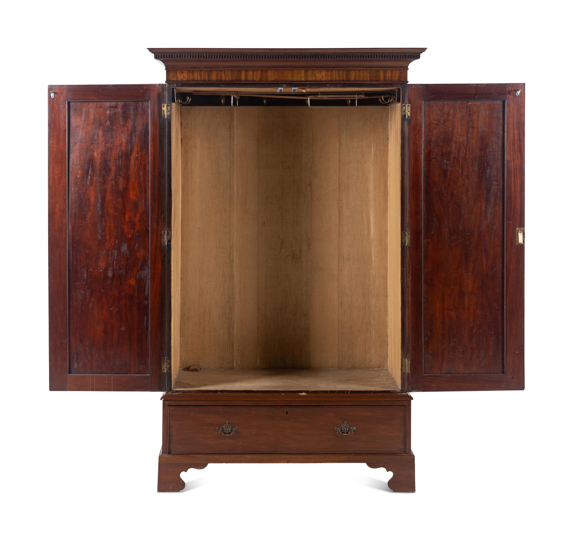 A George III Style Mahogany Linen Press