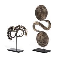 Two Metal Ornaments on Stands