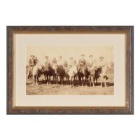 [Western Americana]. A group of 6 photographs of ranch scenes, cowboys and Native Americans, incl. images by Kirkland.