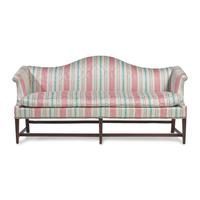 A Federal Mahogany Camel-Back Sofa