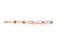 YELLOW GOLD AND ENAMEL NAUTICAL FLAG BRACELET