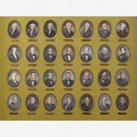 William Patterson (1864-1939) A Collection of Mounted Portrait Miniatures Depicting the First Twenty-Eight U.S. Presidents