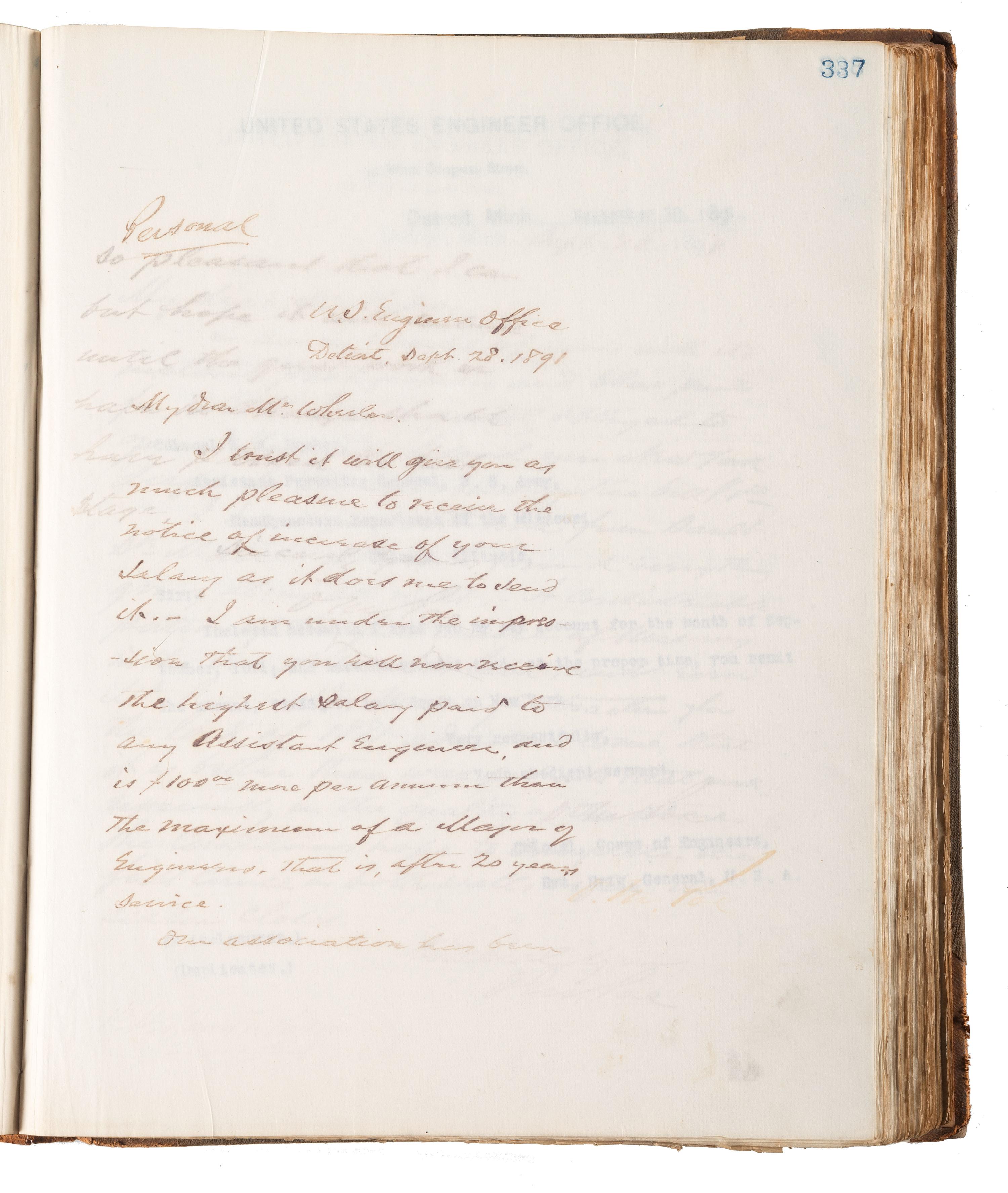 [ENGINEERING] -- [CIVIL WAR]. Group of 3 letterpress copybooks containing ca 1885-1895 correspondence of US Army officer and engineer Orlando Metcalf Poe (1832-1895).