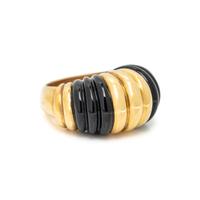 ROBERT ALTMAN, YELLOW GOLD AND BLACK ONYX RING
