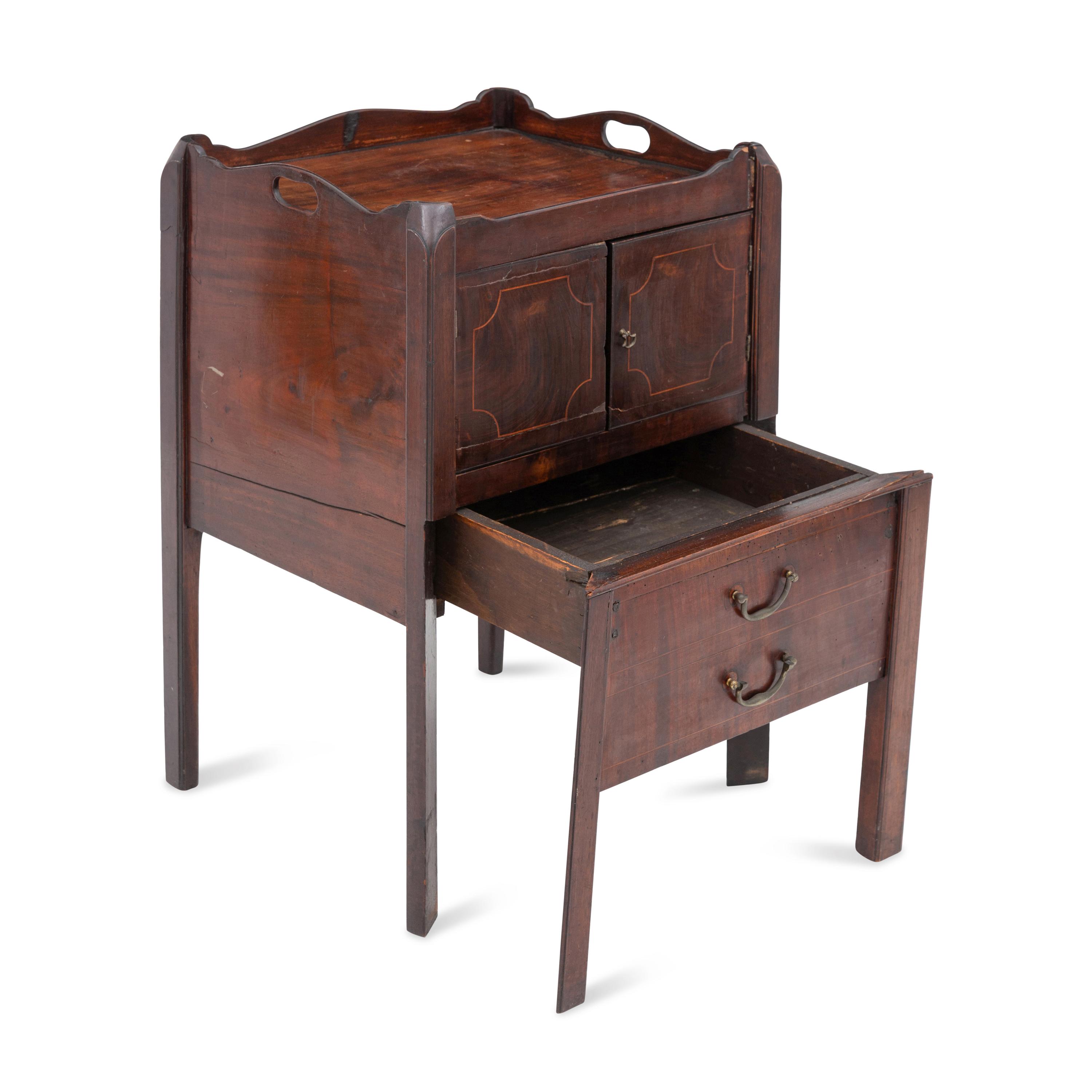 A Group of Two Georgian Mahogany Commodes