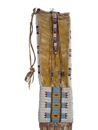 Plains Beaded Hide Tobacco Bag