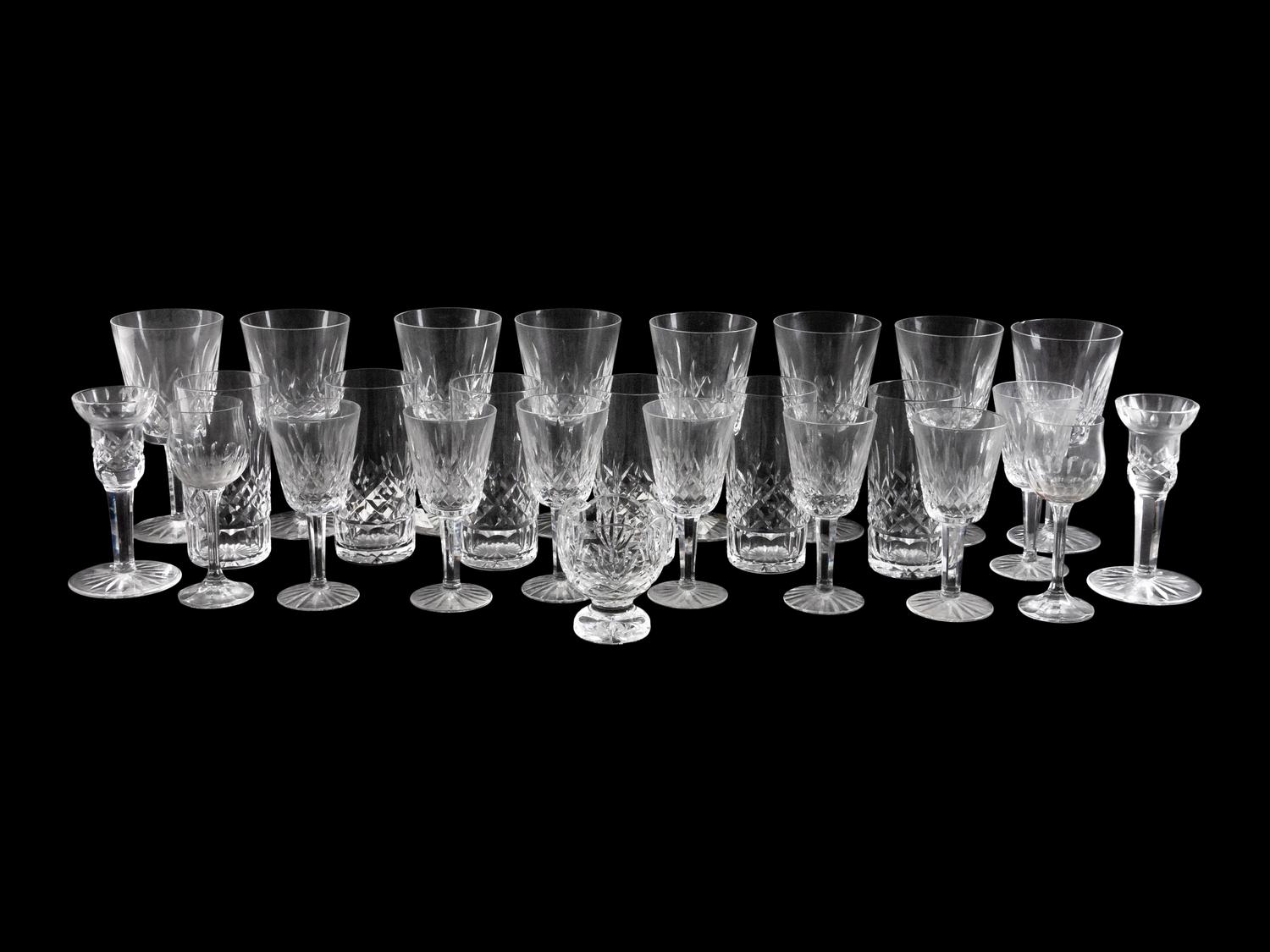 A Group of Waterford Lismore Glass Stemware